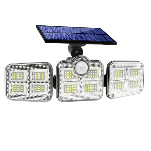 Refletor Led Solar Com 3 Cabeças 800W - EcoLight - Luzza Express